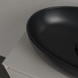 Villeroy & Boch Artis umywalka 48x32,5 cm owalna nablatowa CeramicPlus Pure Black 438848R7