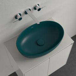 Villeroy & Boch Artis umywalka 48x32,5 cm owalna nablatowa CeramicPlus Teal 438848TE