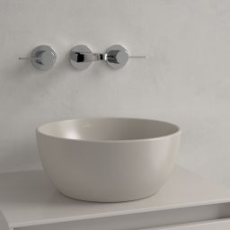 Villeroy & Boch Artis umywalka 32,5x32,5 cm okrągła nablatowa CeramicPlus Almond 438932AM