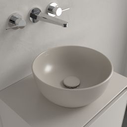Villeroy & Boch Artis umywalka 32,5x32,5 cm okrągła nablatowa CeramicPlus Almond 438932AM