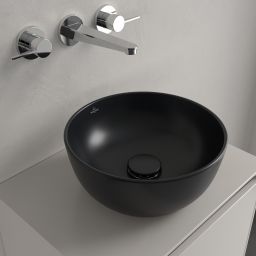 Villeroy & Boch Artis umywalka 32,5x32,5 cm okrągła nablatowa CeramicPlus Pure Black 438932R7