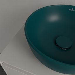Villeroy & Boch Artis umywalka 32,5x32,5 cm okrągła nablatowa CeramicPlus Teal 438932TE
