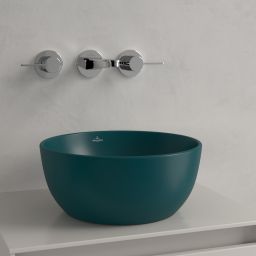 Villeroy & Boch Artis umywalka 32,5x32,5 cm okrągła nablatowa CeramicPlus Teal 438932TE