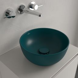 Villeroy & Boch Artis umywalka 32,5x32,5 cm okrągła nablatowa CeramicPlus Teal 438932TE