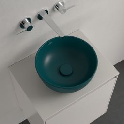 Villeroy & Boch Artis umywalka 32,5x32,5 cm okrągła nablatowa CeramicPlus Teal 438932TE