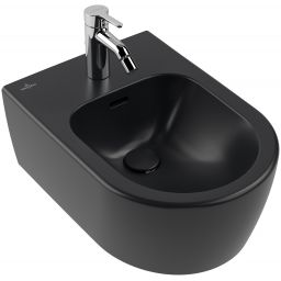 Villeroy & Boch Skyla bidet wiszący CeramicPlus Pure Black 448200R7