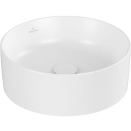 Villeroy & Boch Collaro umywalka 40 cm nablatowa okrągła CeramicPlus stone white 4A1840RW