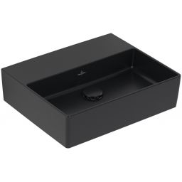 Villeroy & Boch Memento 2.0 umywalka 50x42 cm prostokątna ścienna CeramicPlus Pure Black 4A2253R7