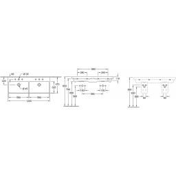 Villeroy & Boch Avento umywalka 120x47 cm prostokątna podwójna Weiss Alpin 4A23CK01