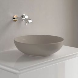 Villeroy & Boch Loop & Friends umywalka stojąca 42 cm nablatowa okrągła CeramicPlus Almond 4A4600AM