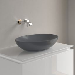 Villeroy & Boch Loop & Friends umywalka 56x38 cm owalna nablatowa CeramicPlus Graphite 4A4700i4