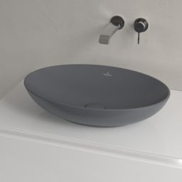 Villeroy & Boch Loop & Friends umywalka 56x38 cm owalna nablatowa CeramicPlus Graphite 4A4700i4