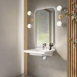 Villeroy & Boch ViCare umywalka 60x55 cm prostokątna ścienna Weiss Alpin 4A686001