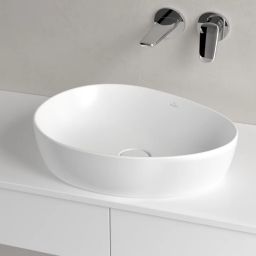 Villeroy & Boch Antao umywalka 51x40 cm nablatowa asymetryczna CeramicPlus Weiss Alpin 4A7351R1