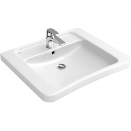 Villeroy & Boch Vita umywalka 65x55 cm prostokątna ścienna dla niepełnosprawnych biała 51786701