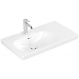 Villeroy & Boch Skyla umywalka 80x46 cm prostokątna meblowa lewa Weiss Alpin 5A52L101
