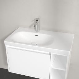 Villeroy & Boch Skyla umywalka 80x46 cm prostokątna meblowa lewa Weiss Alpin 5A52L101