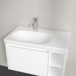 Villeroy & Boch Skyla umywalka 80x46 cm prostokątna meblowa lewa CeramicPlus Stone White 5A52L2RW