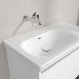 Villeroy & Boch Skyla umywalka 80x46 cm prostokątna meblowa lewa Weiss Alpin 5A52L301