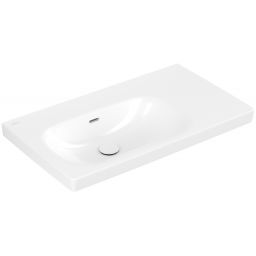 Villeroy & Boch Skyla umywalka 80x46 cm prostokątna meblowa lewa CeramicPlus Weiss Alpin 5A52L3R1