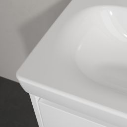 Villeroy & Boch Skyla umywalka 80x46 cm prostokątna meblowa lewa CeramicPlus Weiss Alpin 5A52L3R1