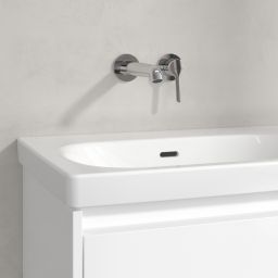 Villeroy & Boch Skyla umywalka 80x46 cm prostokątna meblowa lewa CeramicPlus Weiss Alpin 5A52L3R1