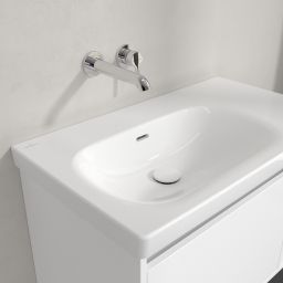 Villeroy & Boch Skyla umywalka 80x46 cm prostokątna meblowa lewa CeramicPlus Weiss Alpin 5A52L3R1