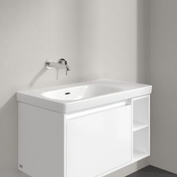 Villeroy & Boch Skyla umywalka 80x46 cm prostokątna meblowa lewa CeramicPlus Stone White 5A52L3RW