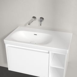 Villeroy & Boch Skyla umywalka 80x46 cm prostokątna meblowa lewa CeramicPlus Stone White 5A52L3RW