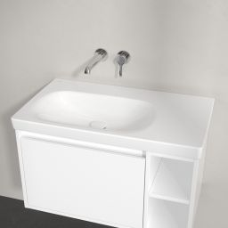 Villeroy & Boch Skyla umywalka 80x46 cm prostokątna meblowa lewa Weiss Alpin 5A52L401