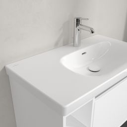 Villeroy & Boch Skyla umywalka 80x46 cm prostokątna meblowa prawa Weiss Alpin 5A52R101