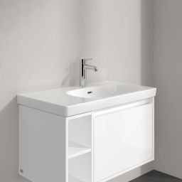 Villeroy & Boch Skyla umywalka 80x46 cm prostokątna meblowa prawa Weiss Alpin 5A52R101