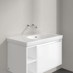 Villeroy & Boch Skyla umywalka 80x46 cm prostokątna meblowa prawa Weiss Alpin 5A52R301