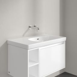 Villeroy & Boch Skyla umywalka 80x46 cm prostokątna meblowa prawa CeramicPlus Stone White 5A52R3RW