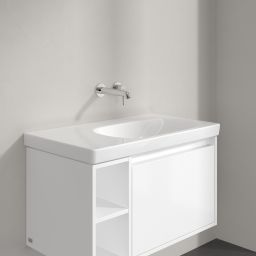 Villeroy & Boch Skyla umywalka 80x46 cm prostokątna meblowa prawa Weiss Alpin 5A52R401