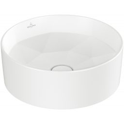 Villeroy & Boch Octagon umywalka 42x42 cm okrągła nablatowa CeramicPlus Stone White 5A5640RW