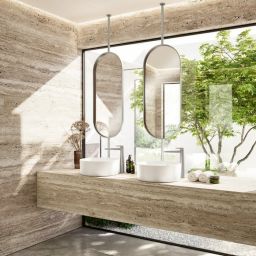 Villeroy & Boch Octagon umywalka 42x42 cm okrągła nablatowa CeramicPlus Stone White 5A5640RW