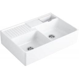 Villeroy & Boch Double-Bowl zlewozmywak ceramiczny 89,5x63 cm biały 632391KG