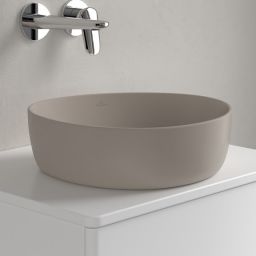 Villeroy & Boch Antao umywalka 40x39,5 cm nablatowa CeramicPlus almond 4A7240AM