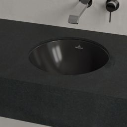 Villeroy & Boch Loop & Friends umywalka 33 cm okrągła podblatowa czarna 4A5100R7