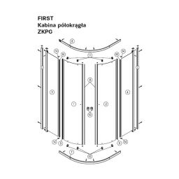 Koło First uszczelka zgarniacz elementu stałego A190017