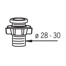 Oras przejściówka przez blat chrom 158592V