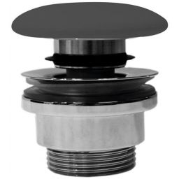 GSI korek do umywalki klik klak okrągły czarny mat PCS26