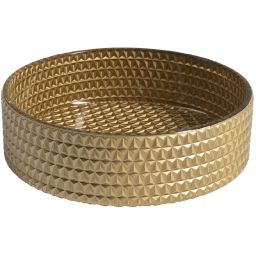 Sapho Maragua umywalka 35x35 cm okrągła nablatowa złota TY214Z