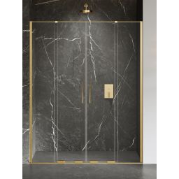 New Trendy Smart drzwi prysznicowe 170 cm rozsuwane złoty szczotkowany/szkło przezroczyste EXK-7523