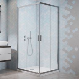 Radaway Alienta C kabina prysznicowa 80x80 cm kwadratowa chrom/szkło przezroczyste 10238080-01-01