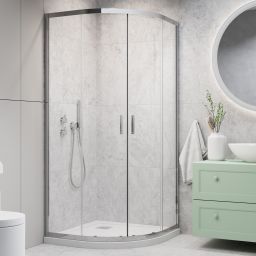 Radaway Alienta E kabina prysznicowa 80x90 cm półokrągła chrom/szkło przezroczyste 10248090-01-01