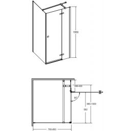 Besco Pixa kabina prysznicowa 120x80 cm prostokątna prawa chrom/szkło przezroczyste PPP-128-195-C