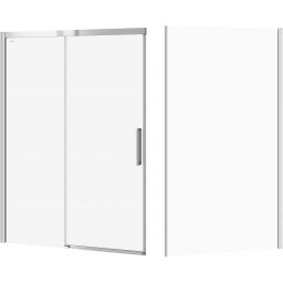 Zestaw Cersanit Crea kabina prysznicowa 140x90 cm prostokątna chrom/szkło przezroczyste (S159008, S9002614)