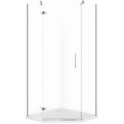 Cersanit kabina z brodzikiem 80x80 cm pięciokątna lewa chrom połysk/szkło przezroczyste S4004-002